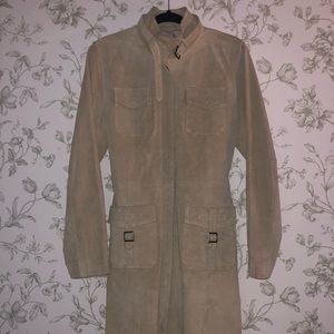 Suede Trench Coat
